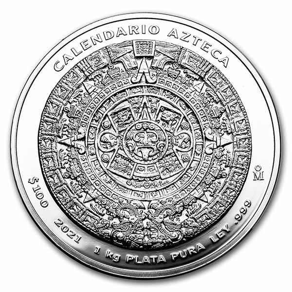 Buy 2021 Mexico 1 kilo Silver Aztec Calendar (w/Box & COA) | APMEX