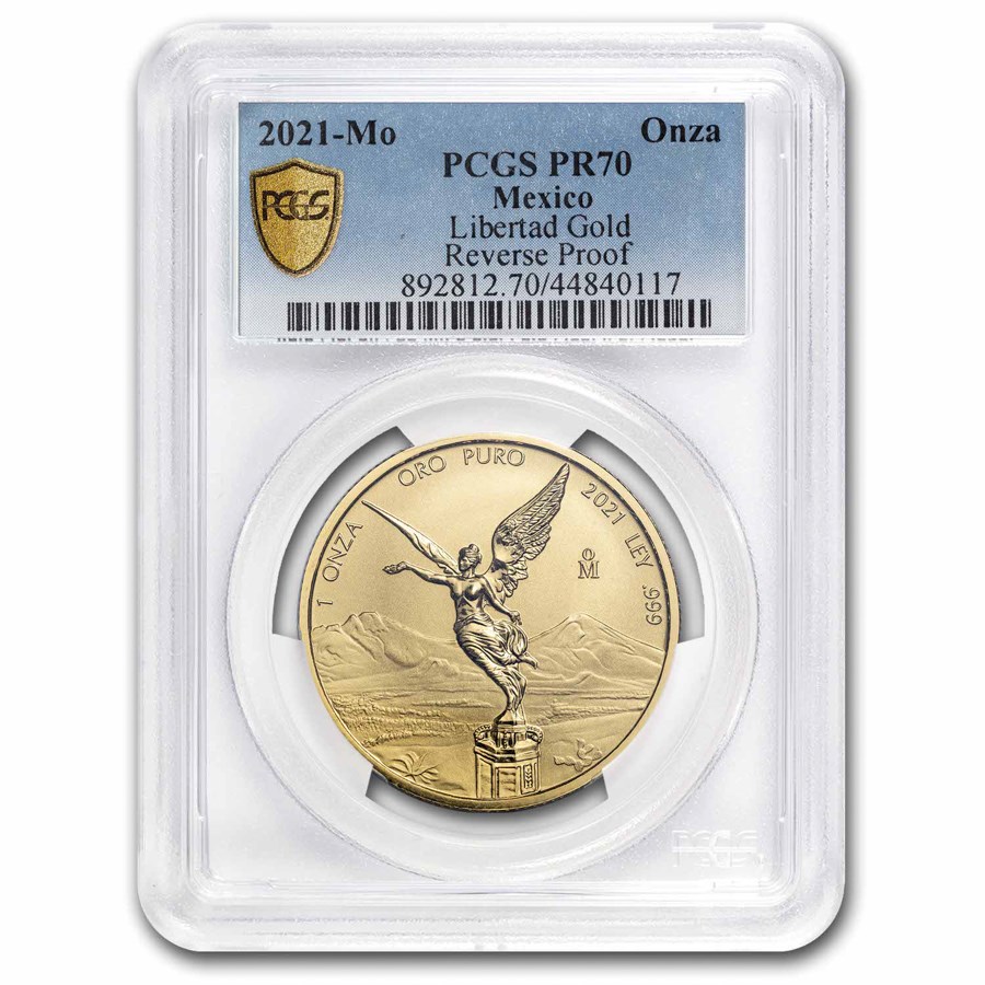 2021 Mexico 1 oz Reverse Proof Gold Libertad PR-70 PCGS