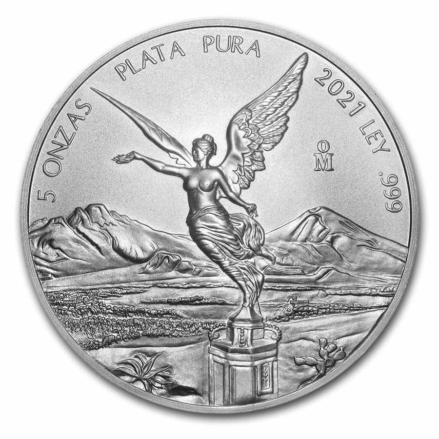 Buy 2021 Mexico 5 oz Silver Libertad BU | APMEX