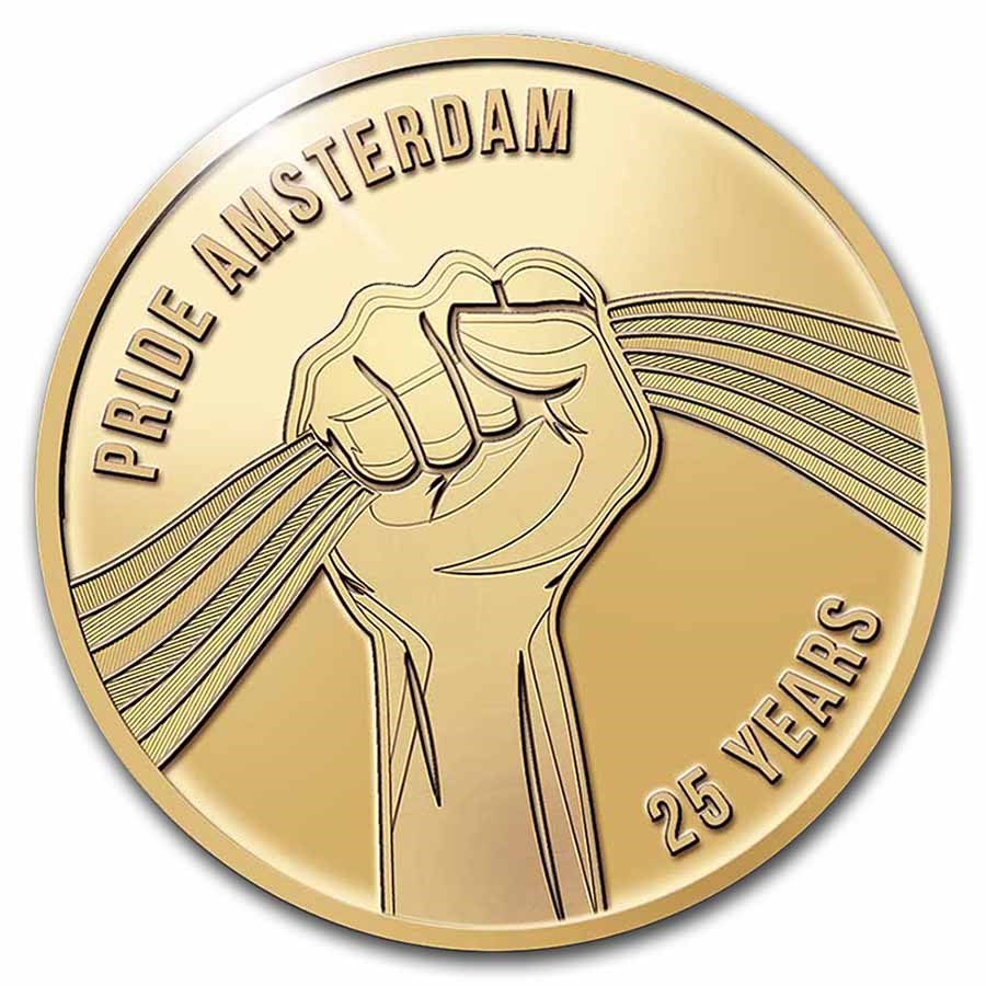 2021 Netherlands 2 oz Gold 25 Years of Pride Proof (w/Box)