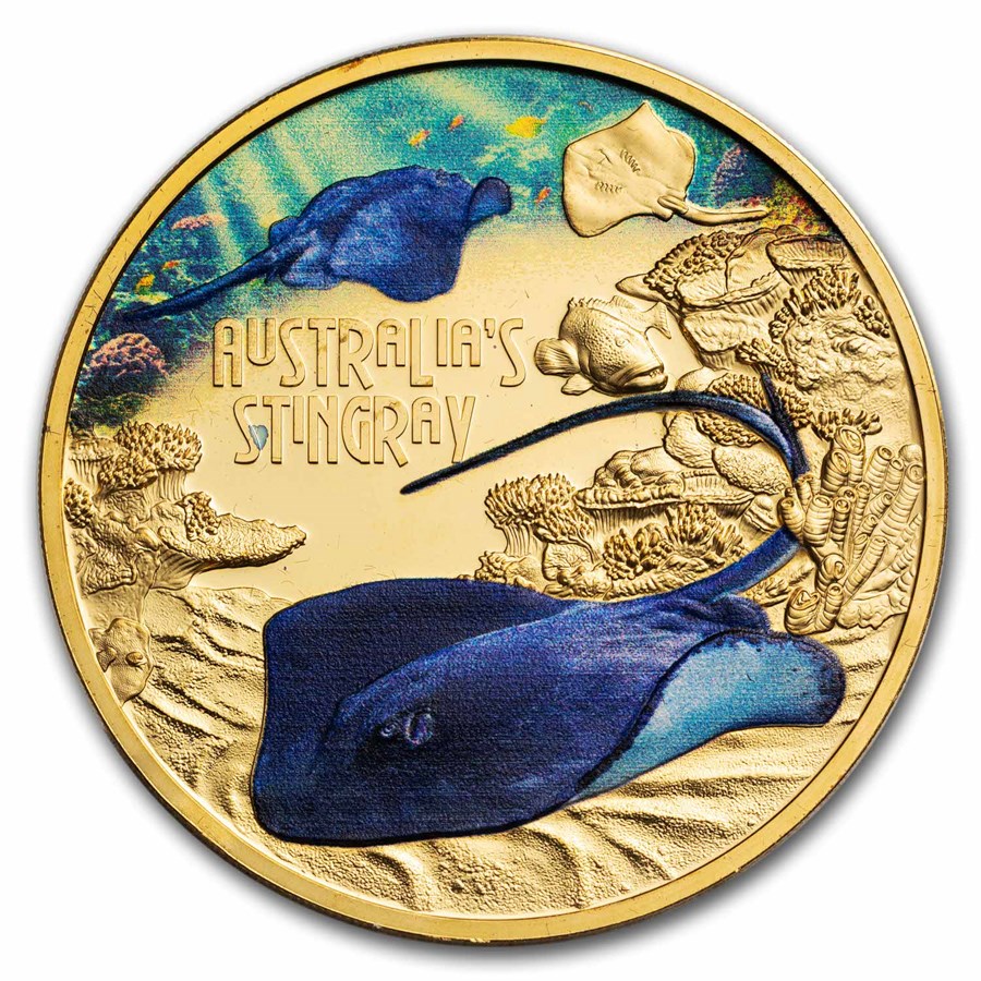 2021 Niue 1 oz PF Gold Australian Stingray (Coin Only)