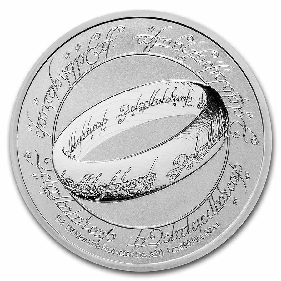 Buy 2021 Niue 1 oz Silver $2 Lord of the Rings: The One Ring | APMEX