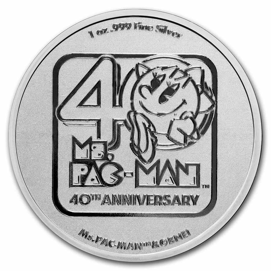 Buy 2021 Niue 1 oz Silver $2 Ms.PAC-MAN™ 40th Anniversary BU | APMEX
