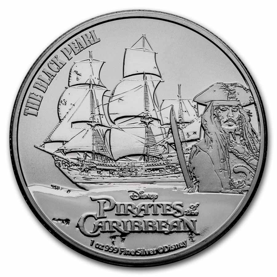 Buy 2021 NU 1 oz Ag $2 Pir of the Carib Blk Pearl BU | APMEX