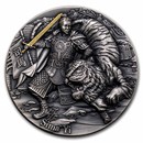 2021 Niue 2 oz Antique Silver Famous Chinese Warriors: Sima Yi