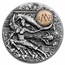 2021 Niue 2 oz Antique Silver Woman Warrior: Mulan