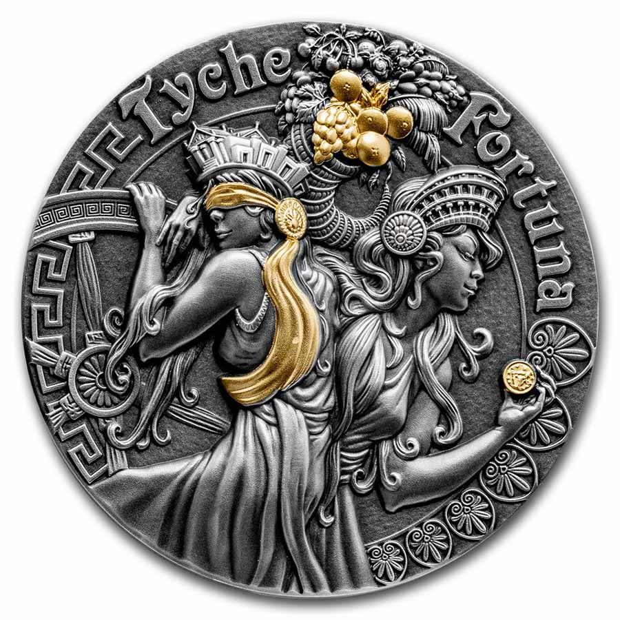 Buy 2021 Niue 2 oz Silver Antique Goddesses (Fortuna & Tyche) | APMEX