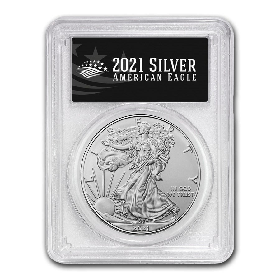 2021 (P) American Silver Eagle MS-69 PCGS (FS, Black Label)