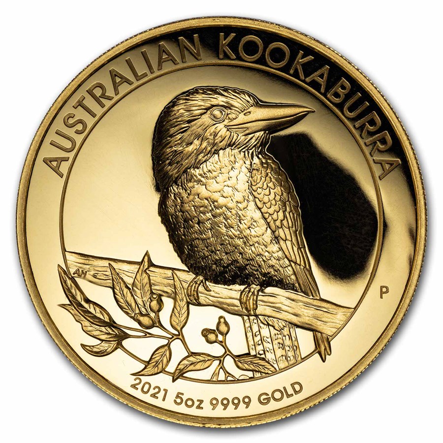 2021-P Australia 5 oz Gold Kookaburra Proof (Coin Only)