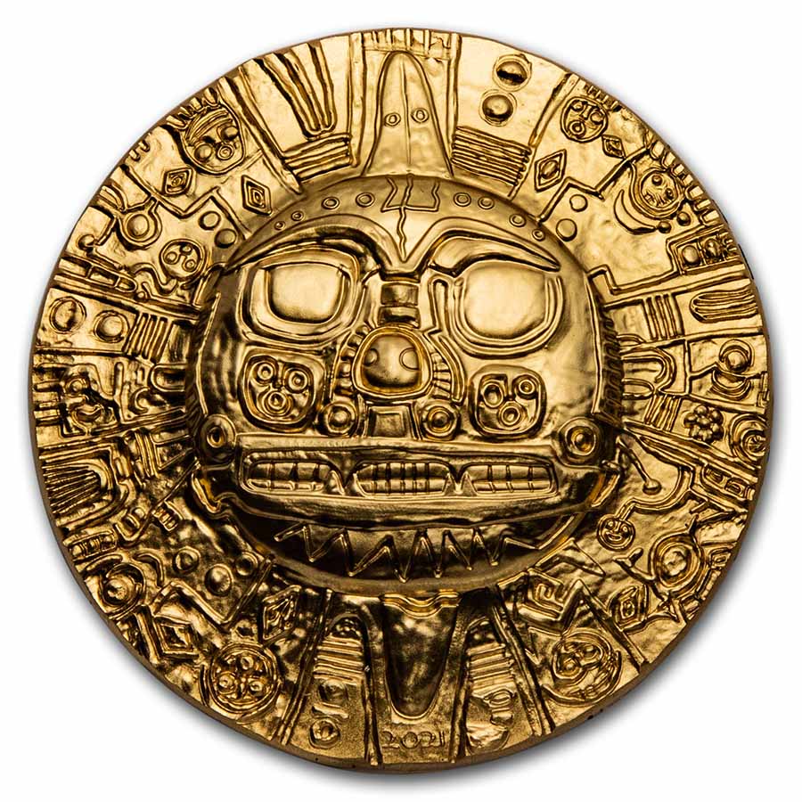 Buy 2021 Palau 1 oz Silver $5 Domed Inca Sun God (Gilded Gold) | APMEX