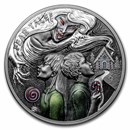 2021 Palau 2 oz Antique Silver Fear Tales: Hansel & Gretel