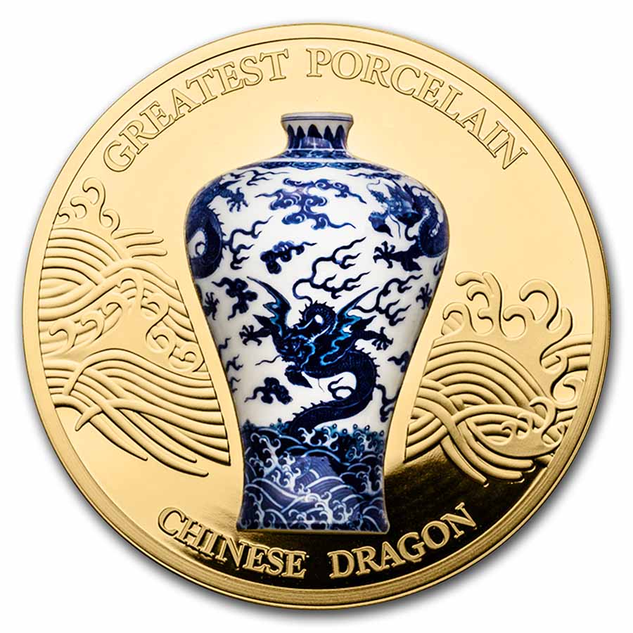 Buy 2021 Republic of Ghana 2 oz Silver Chinese Dragon Vase | APMEX