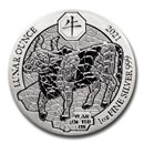 2021 Rwanda 1 oz Silver Lunar Year of the Ox BU