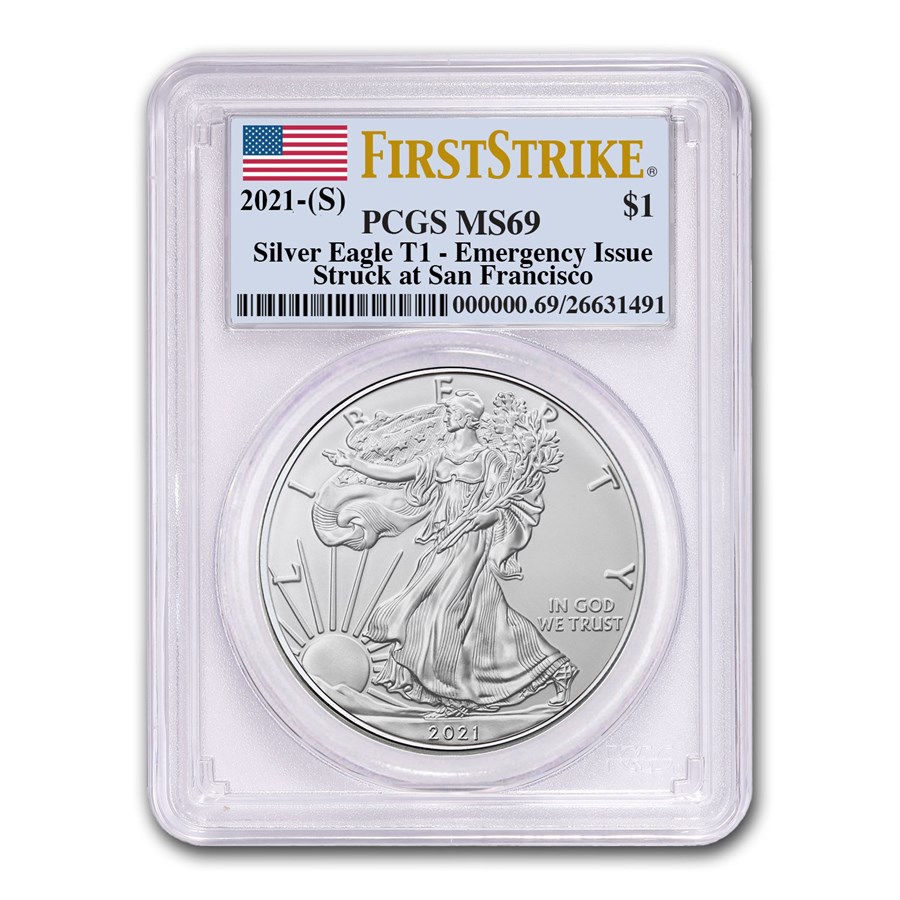 2021 (S) American Silver Eagle MS-69 PCGS (FirstStrike®)