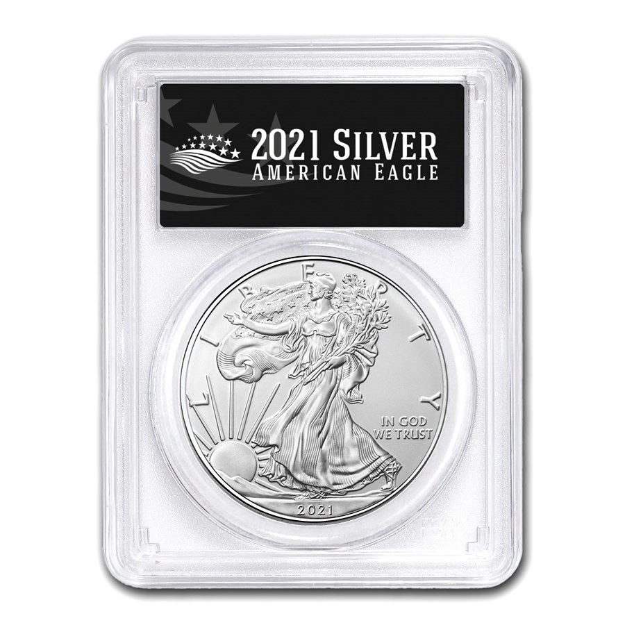 2021 (S) American Silver Eagle MS-70 PCGS (FS, Black Label)