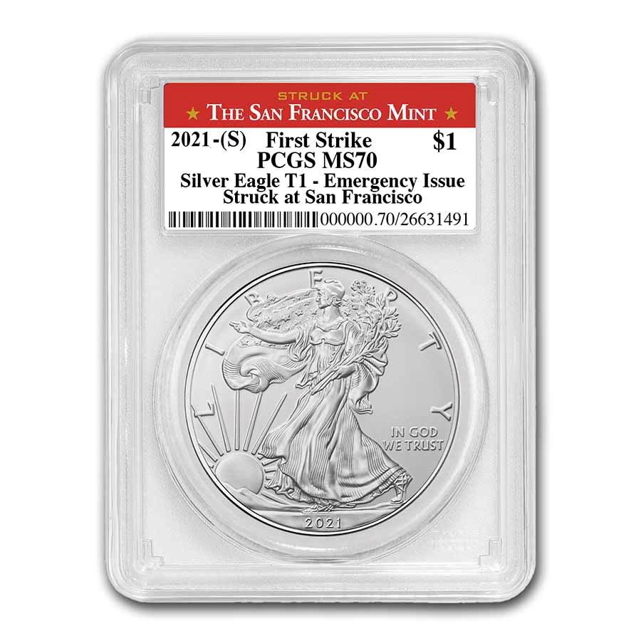 2021 (S) American Silver Eagle MS-70 PCGS (FS, San Francisco)