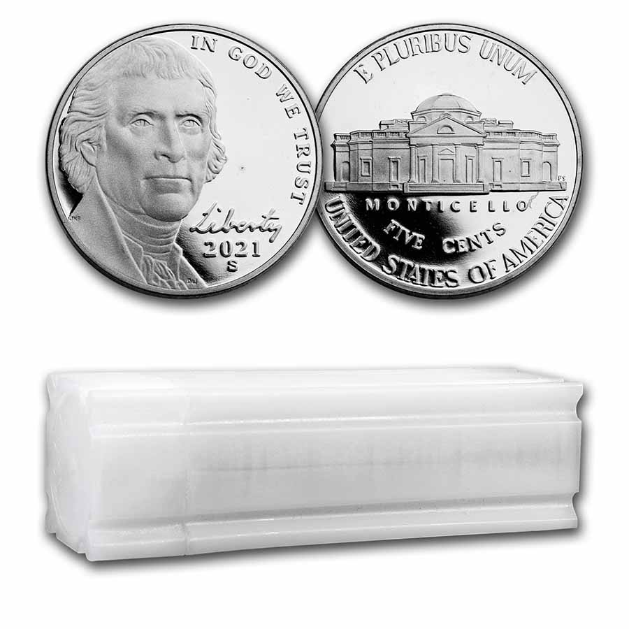 Buy 2021-S Jefferson Nickel 40-Coin Roll Proof | APMEX