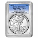 2021-S Silver Eagle PR-70 PCGS (Type 2) (Advanced Release)