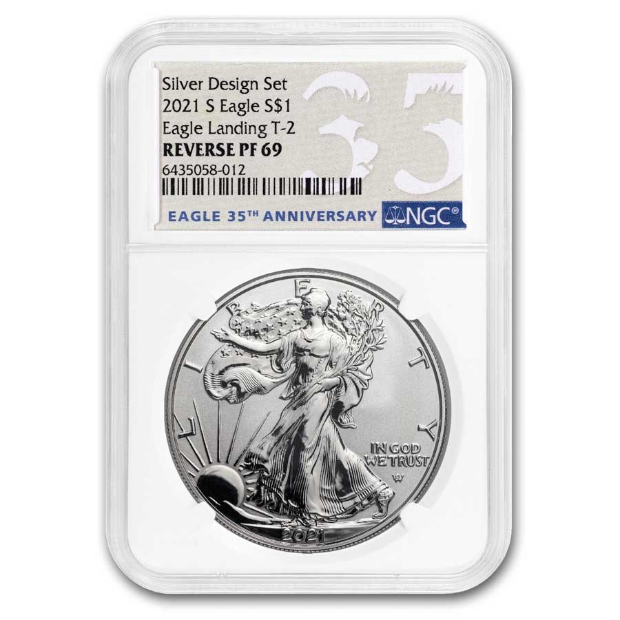 2021-S Silver Eagle (T2) Rev Proof PF-69 NGC (Designer Set)