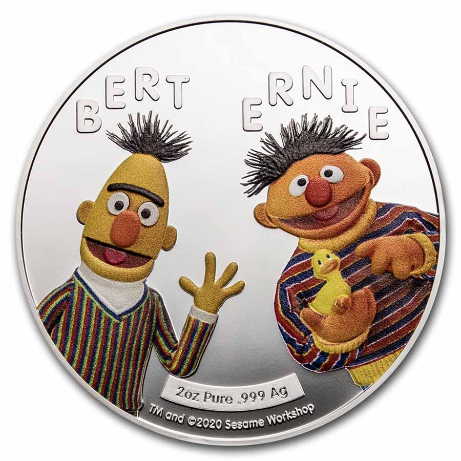 Buy 2021 Samoa 2 oz Silver Sesame Street: Bert & Ernie Proof | APMEX