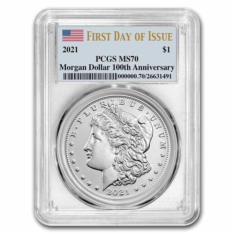 2021 Silver Morgan Dollar MS-70 PCGS (First Day of Issue)