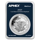 2021 Somalia 1 oz Silver Elephant (MintDirect® Single)