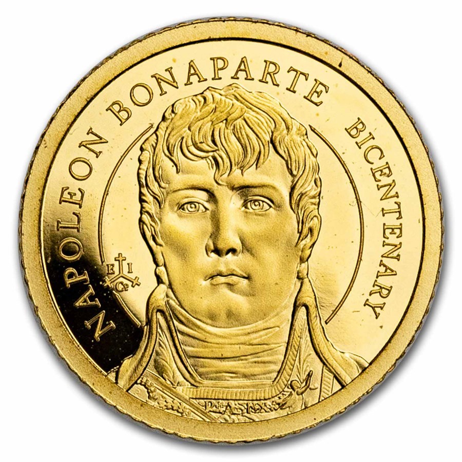 2021 St.Helena 1/2 gram Gold Napoleon Bonaparte 200th Anniv.-Coin