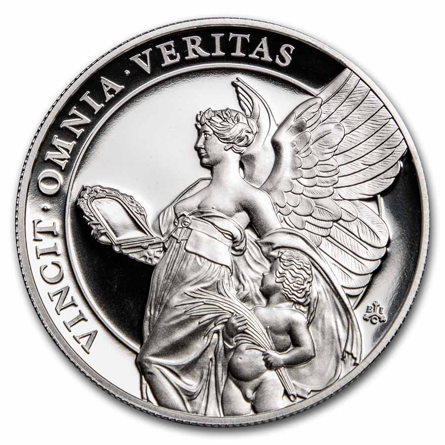 2021 St. Helena 1 oz Silver £1 Queen´s Virtues Victory Proof 銀貨-