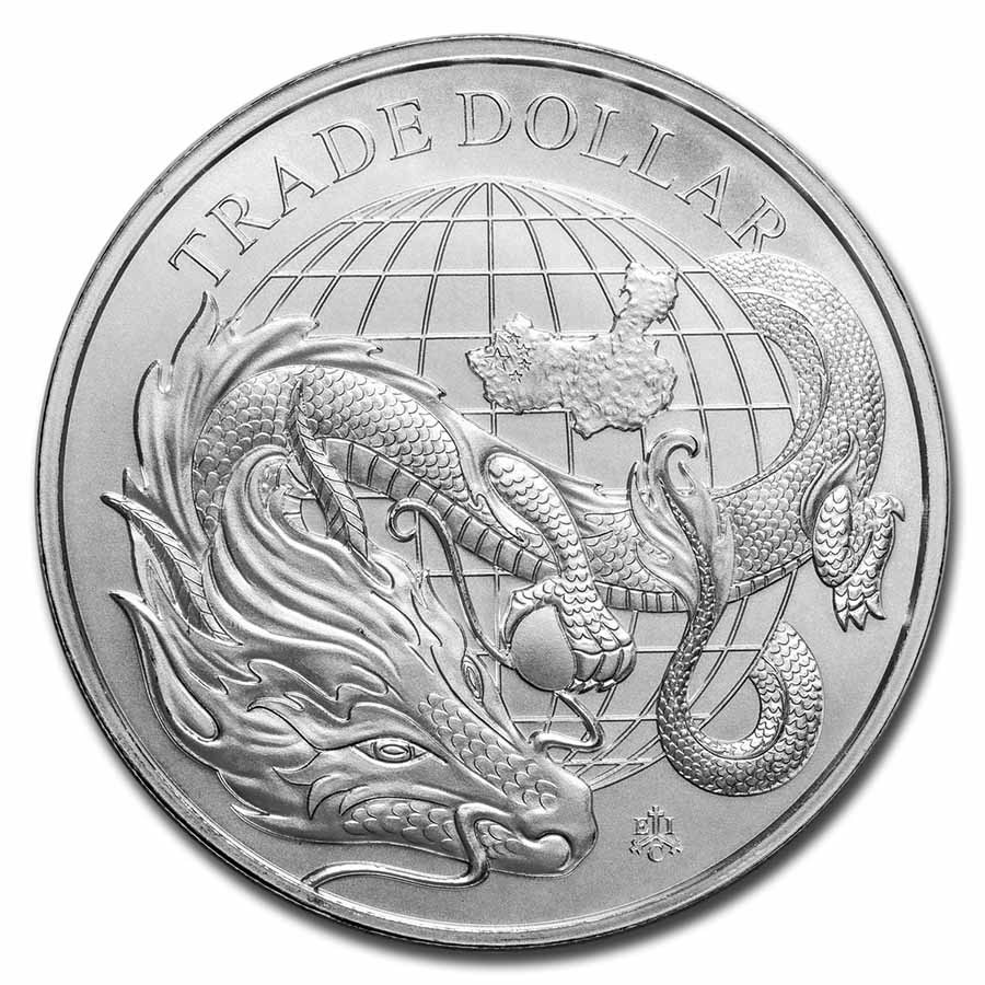 2021 St. Helena 1 oz Silver Chinese Trade Dollar (BU)