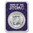 2021 Tokelau 1 oz Silver $5 Zodiac Series: Pisces BU (TEP)