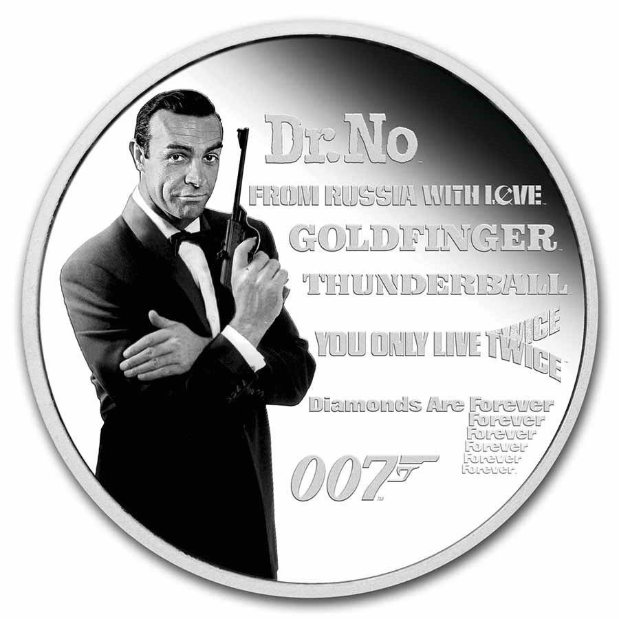 2021 Tuvalu 1 oz Silver 007 James Bond Legacy Series: 1st Issue