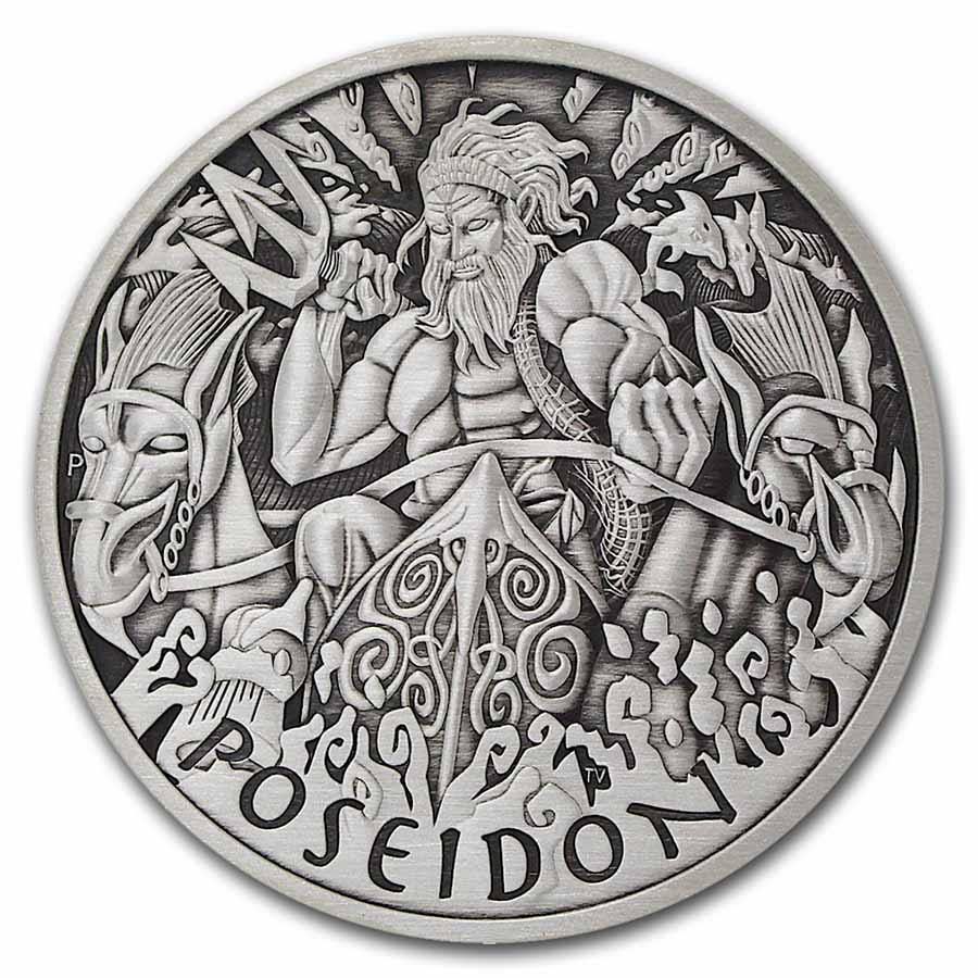Buy 2021 1 oz Silver Gods of Olympus Poseidon Coin | APMEX