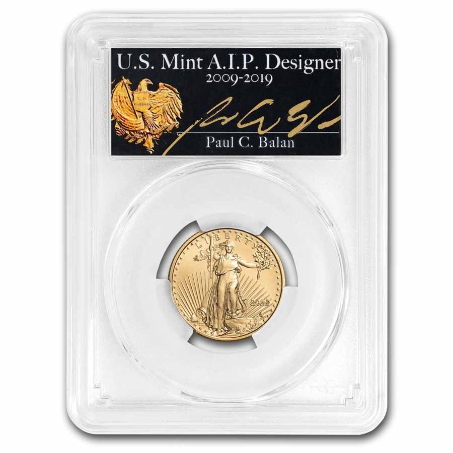 2022 1/4 oz American Gold Eagle MS-70 PCGS (FDI, Balan)