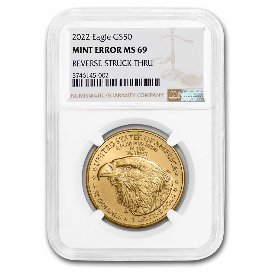 2022 1 oz American Gold Eagle MS-69 NGC (Rev Mint Error)