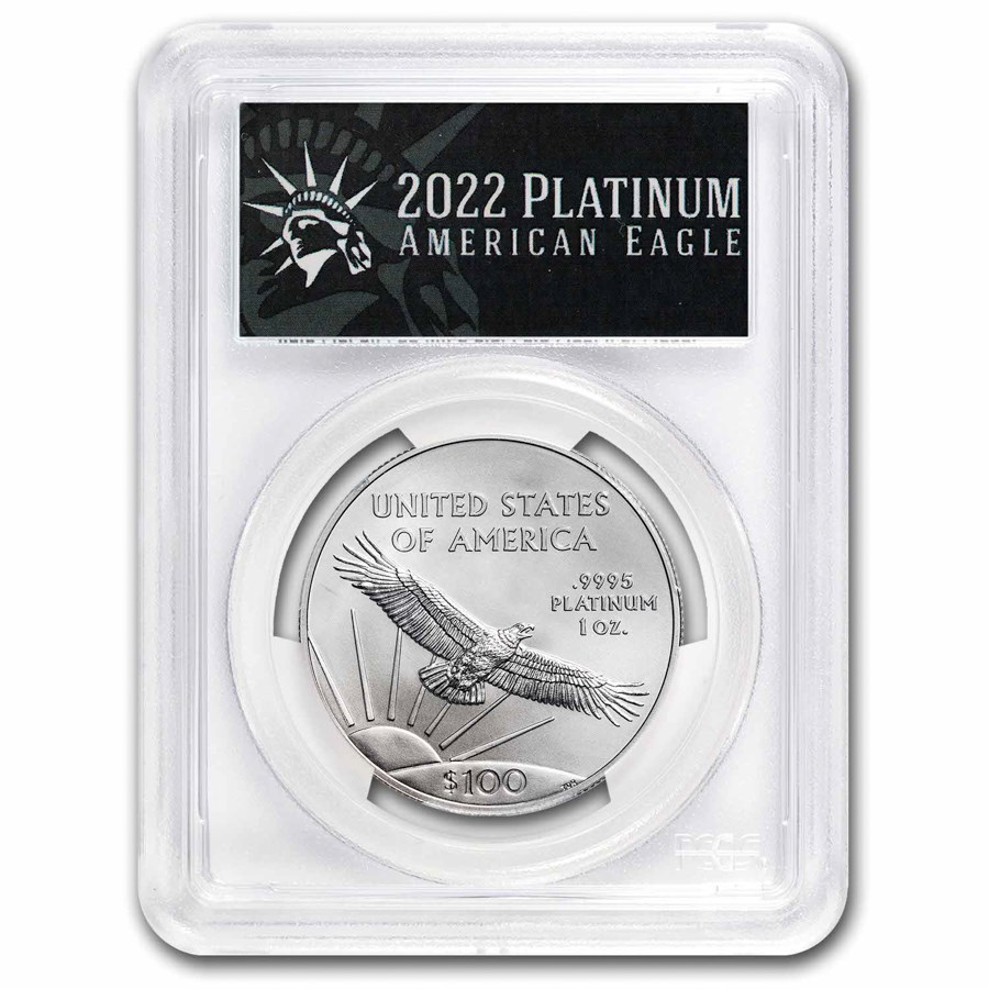 2022 1 oz American Platinum Eagle MS-70 PCGS (FS, Black Label)