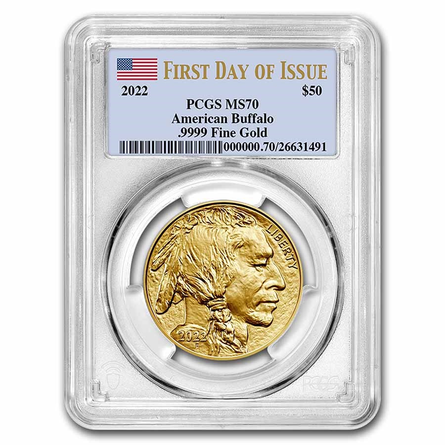 2022 1 oz Gold Buffalo MS-70 PCGS (First Day of Issue)