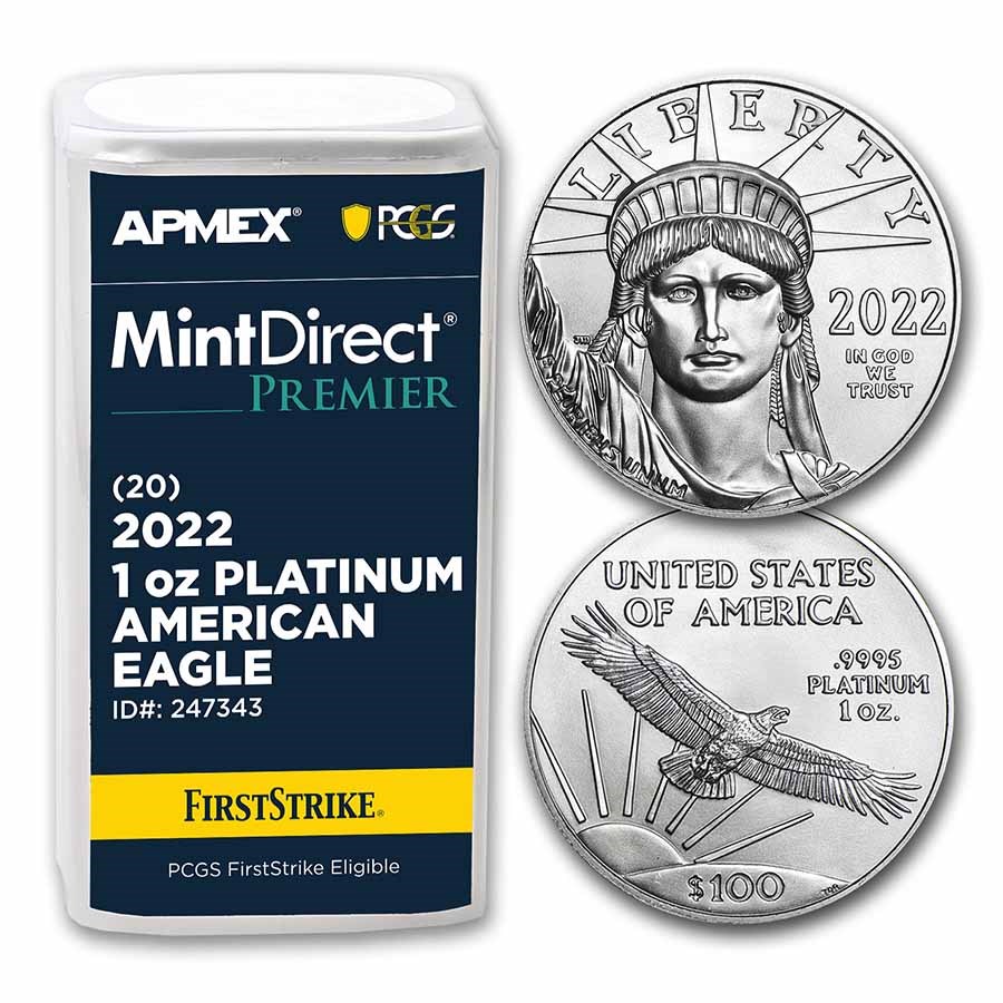 Buy 2022 1 oz Platinum Eagle (20-Coin MD® Premier + PCGS FS® Tube) | APMEX