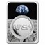 2022 1 oz Silver $10 NASA Retro Worm Logo BU in TEP