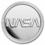 2022 1 oz Silver $10 NASA Retro Worm Logo BU