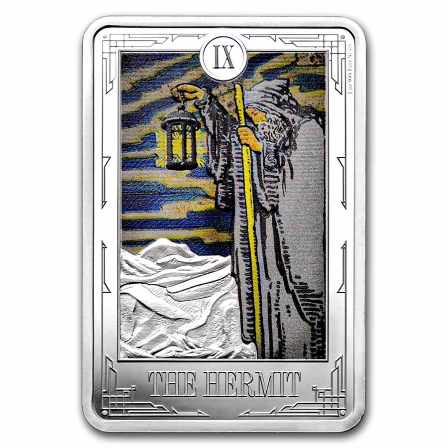 2022 1 oz Silver $2 Tarot Cards: Hermit