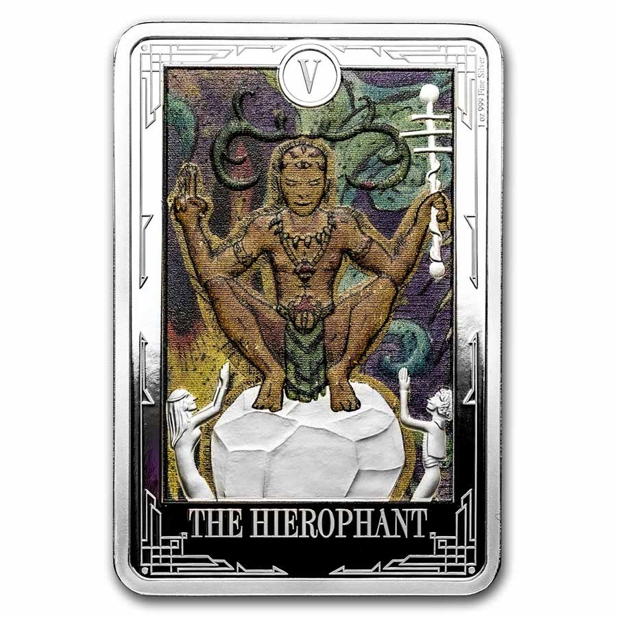 2022 1 oz Silver $2 Tarot Cards: The Hierophant