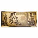 2022 100 Milligrams Gold Aurum Note Freedom 24K
