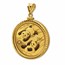 2022 15 gram Gold Panda Pendant (Diamond-Cut Screw Top Bezel)