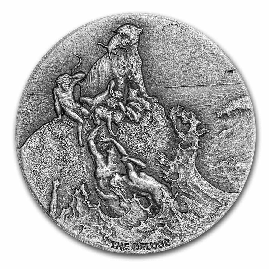 2022 2 oz Silver Coin - Biblical Series (The Deluge)