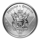 2022 Antigua & Barbuda 1 oz Silver Coat of Arms BU