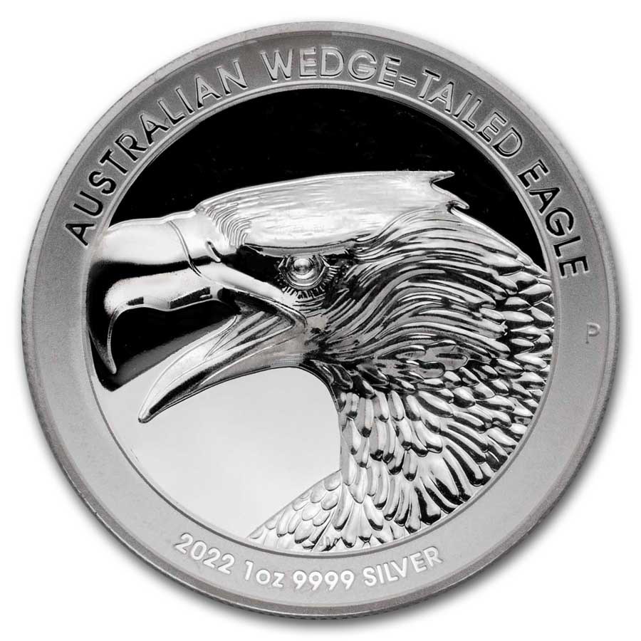 2022 AUS 1 oz Silver Wedge-Tailed Eagle PF High Relief (Box,COA)