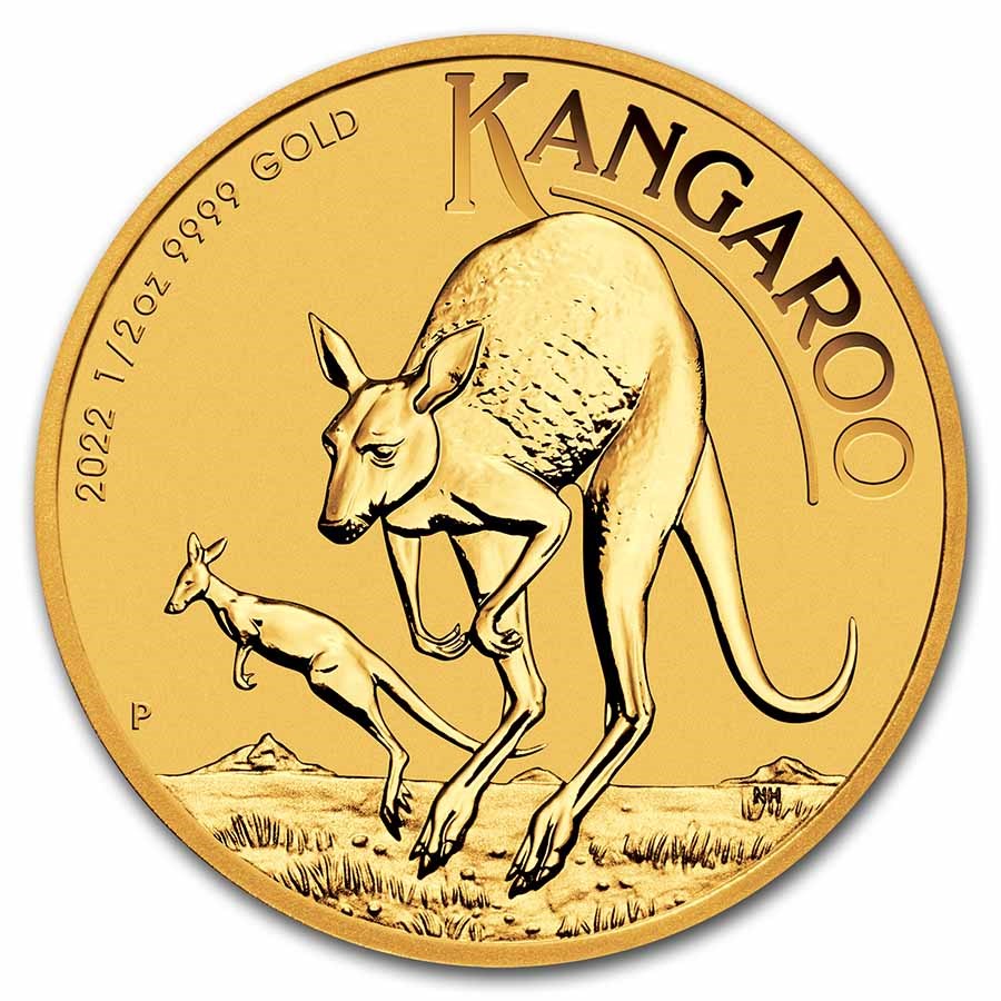 2022 Australia 1/2 oz Gold Kangaroo BU