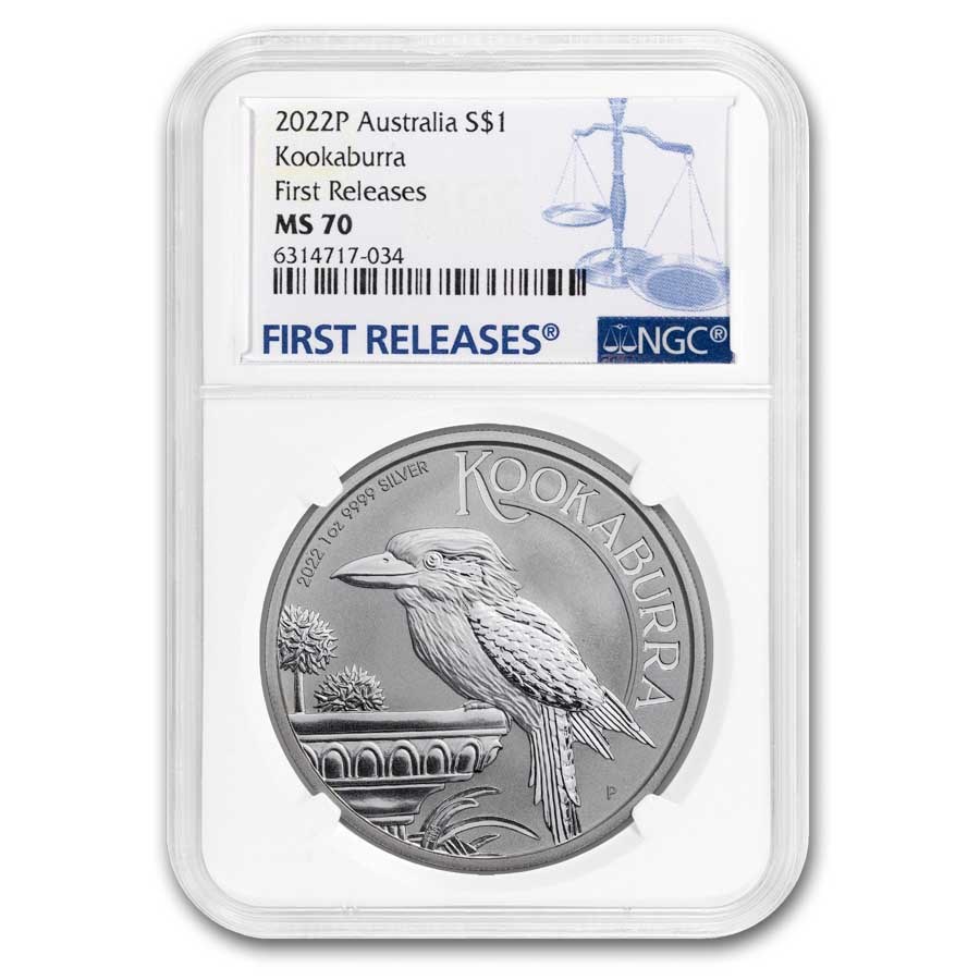 2022 Australia 1 oz Silver Kookaburra MS-70 NGC Early Release