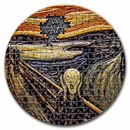 2022 Cameroon 3 oz Silver So Puzzle Art: The Scream