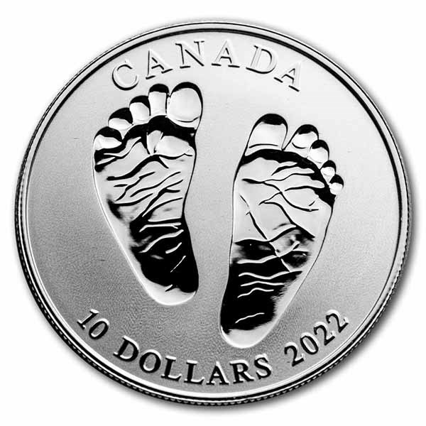 2022 Canada 1/2 oz Silver $10 Welcome Baby Reverse Proof